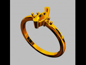 Marquise Gemstone Ring 3D 프린트 모델