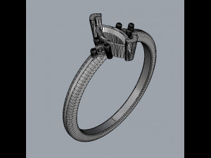 Marquise Gemstone Ring 3D 프린트 모델
