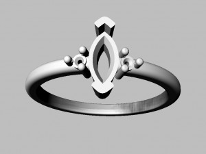 Marquise Gemstone Ring 3D 프린트 모델