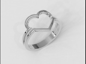 Minimalist Heart Ring 3D Принт Модель