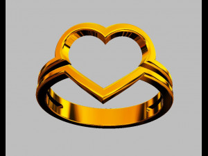 Minimalist Heart Ring 3D Принт Модель
