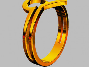 Minimalist Heart Ring 3D Принт Модель