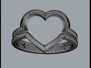 Minimalist Heart Ring 3D Принт Модель