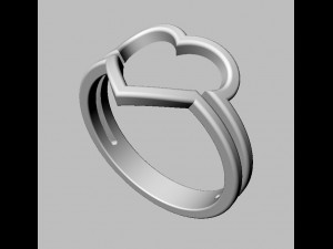 Minimalist Heart Ring 3D Принт Модель