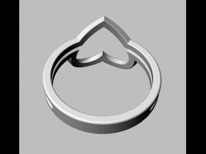 Minimalist Heart Ring 3D Принт Модель