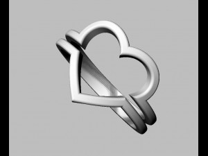 Minimalist Heart Ring 3D Принт Модель