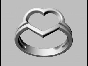 Minimalist Heart Ring 3D Принт Модель