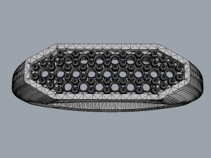 Hexagonal Pave - Signet Ring 3D Print Model