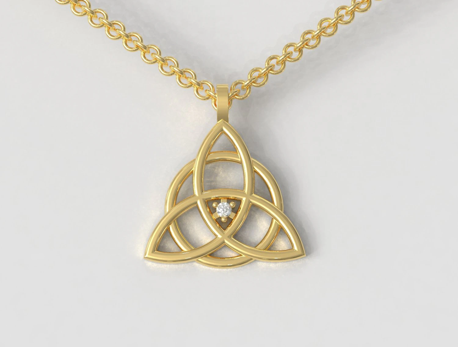 Pingente Celta - Triquetra Modelo de Impressão 3D .c4d .max .obj .3ds .fbx .stl .blend 