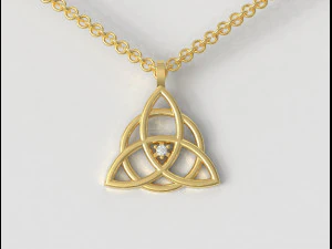 Pingente Celta - Triquetra Modelo de Impressão 3D