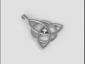 Celtic Pendant - Triquetra 3D Print Model