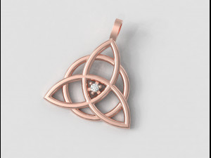 Celtic Pendant - Triquetra 3D Print Model