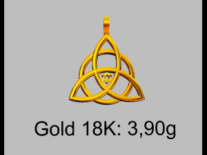 Celtic Pendant - Triquetra 3D Print Model