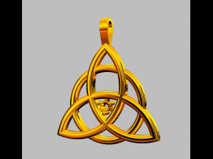 Celtic Pendant - Triquetra 3D Print Model