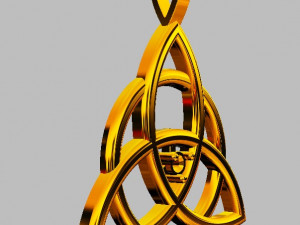 Celtic Pendant - Triquetra 3D Print Model