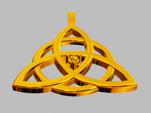 Celtic Pendant - Triquetra 3D Print Model