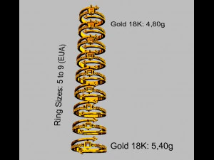 Princess Gemstone Ring 3D Print Model