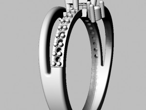 Princess Gemstone Ring Modèles 3D en vedette