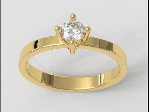 4mm Engagement Ring 3D Print Model