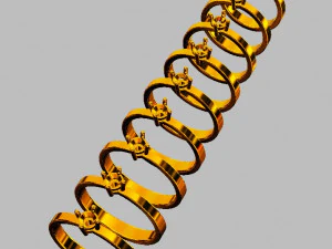 Anel de noivado de 4 mm Modelo de Impressão 3D