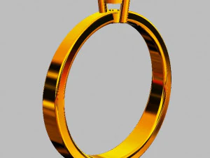 Anel de noivado de 4 mm Modelo de Impressão 3D