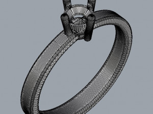4mm Engagement Ring 3D 프린트 모델