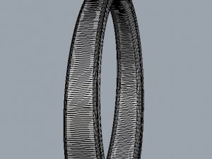 Anel de noivado de 4 mm Modelo de Impressão 3D