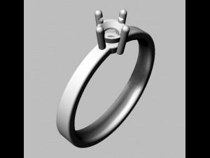 4mm Engagement Ring 3D 프린트 모델