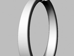 Anel de noivado de 4 mm Modelo de Impressão 3D