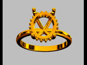 Classic Oval Gemstone Ring 3D Print Model