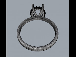 Classic Oval Gemstone Ring 3D-Druckmodell