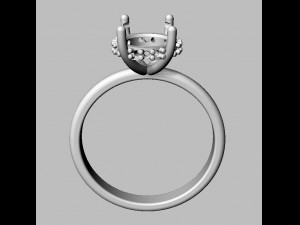Classic Oval Gemstone Ring 3D-Druckmodell