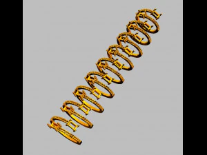 Baguete Gemstone Ring 3D Print Model