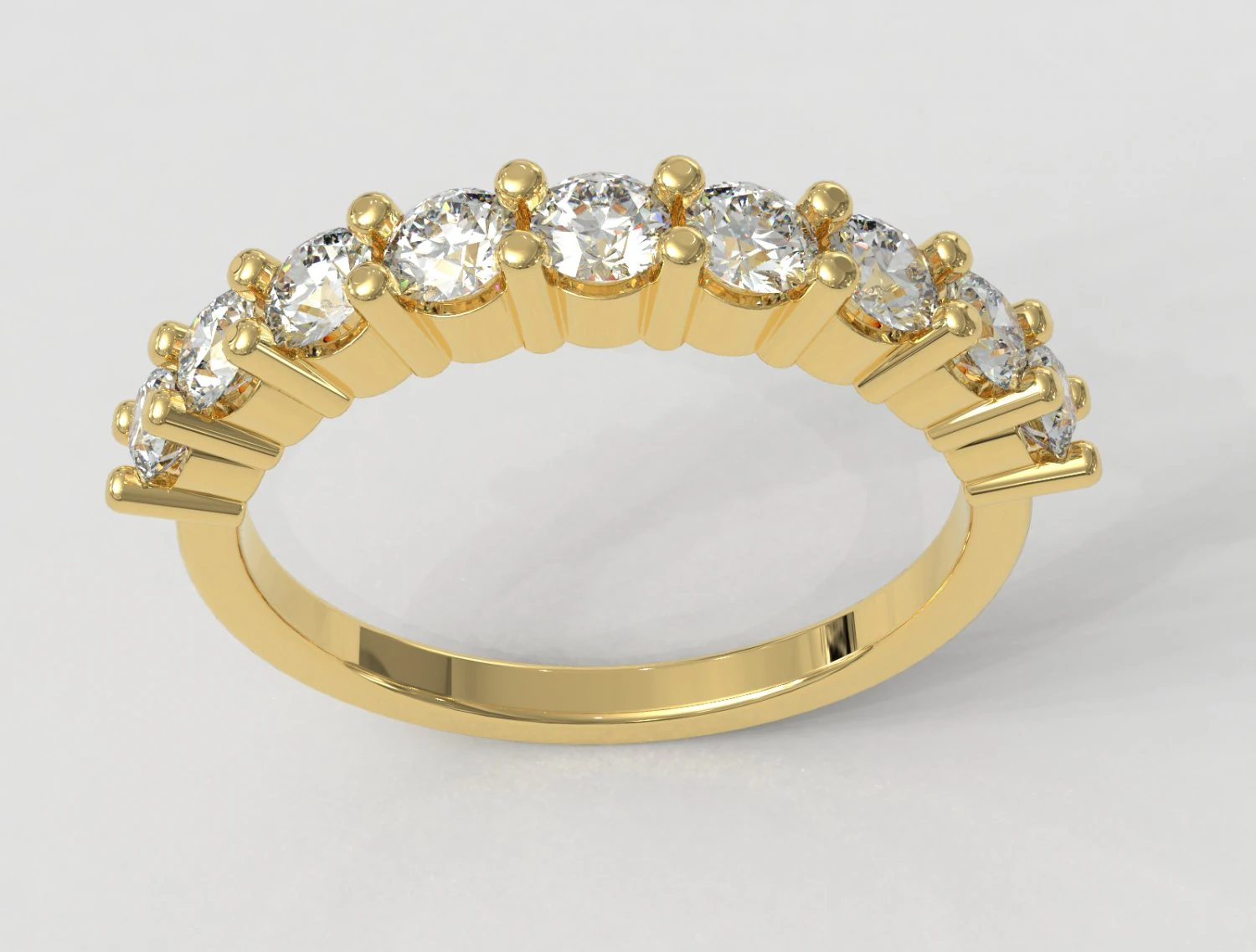 3mm Half Wedding Band 3D Print Model .c4d .max .obj .3ds .fbx .stl .blend 