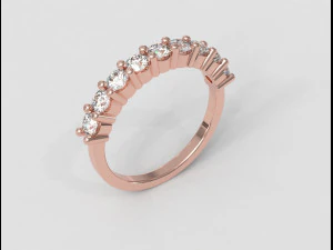 3mm Half Wedding Band 3D Print Model