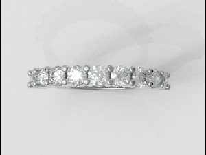 3mm Half Wedding Band Modèles 3D en vedette