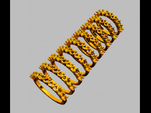 3mm Half Wedding Band Modèles 3D en vedette
