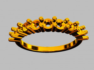 3mm Half Wedding Band Modèles 3D en vedette