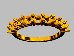 3mm Half Wedding Band 3D Print Model