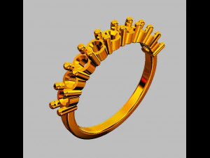 3mm Half Wedding Band 3D Print Model