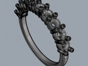 3mm Half Wedding Band 3D Print Model