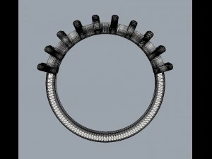 3mm Half Wedding Band 3D Print Model
