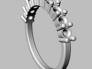 3mm Half Wedding Band Modèles 3D en vedette