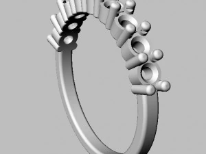 3mm Half Wedding Band 3D Print Model