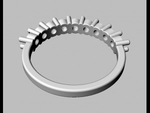 3mm Half Wedding Band Modèles 3D en vedette