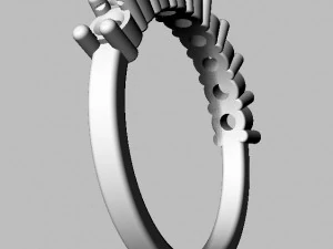 3mm Half Wedding Band 3D Print Model