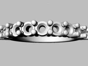 3mm Half Wedding Band 3D Print Model