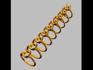 Oval Gemstone Classic Ring 3D 프린트 모델