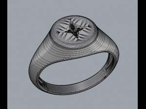 Star Signet Ring 3D Принт Модель