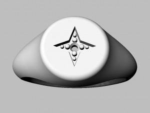 Star Signet Ring 3D Принт Модель